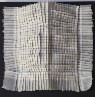Translucent grid. Abaca paper, folding.
